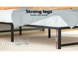 Artiss Bed Frame King Size Metal Bed Frame TINO MBED-C-TINO-K-BK