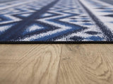 200x300cm Large Floor Blue Ethnic Rug Modern Area Carpet for Bedroom & Lounge V63-838351