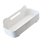 Wall Storage Basket Space Saving Rectangular Plastic Wall Mounted Basket Organizer for Bathroom V1294-YM0901-3112240007811