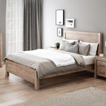 Bed Frame Queen Size in Solid Wood Veneered Acacia Bedroom Timber Slat in Oak V43-BED-NOWQOK