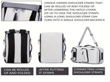 Travel Backpack Multi-Functional Backpack Convertible Backpack Shoe Compartment - Black - Size M V1347-127-09392-BLK-M