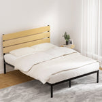 Artiss Bed Frame Queen Size Metal Base Mattress Platform Foundation Black PAULA MBED-C-PAULA-Q-BK-AB