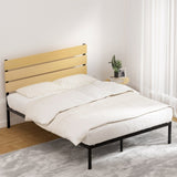 Artiss Bed Frame Queen Size Metal Base Mattress Platform Foundation Black PAULA MBED-C-PAULA-Q-BK-AB