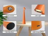 Portable LED Table Lamp 13.5" H Touch Control, 3 Brightness Levels, Rechargeable Desk Light for V1107-CS-GJTDC