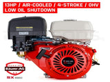 Baumr-AG 13HP Petrol Stationary Engine 4-stroke OHV Motor Horizontal Shaft Recoil Start V219-ENGPTLBMRC39R