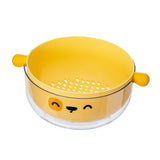 Double Layer Colander Bowl Set Large Capacity TPR Handle Fruit Vegetable Washing Bowl Strainer V1294-YM0901-3118230432511