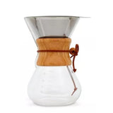 800ml Pour Over Coffee Maker High Borosilicate Glass Manual Coffee Dripper with Stainless Steel V1294-YM0703-3113230034411