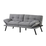 Artiss Sofa Bed Convertible 3 Seater Couch Recliner Lounge Chair Fabric Grey SBED-J-01-LIN-GY-AB