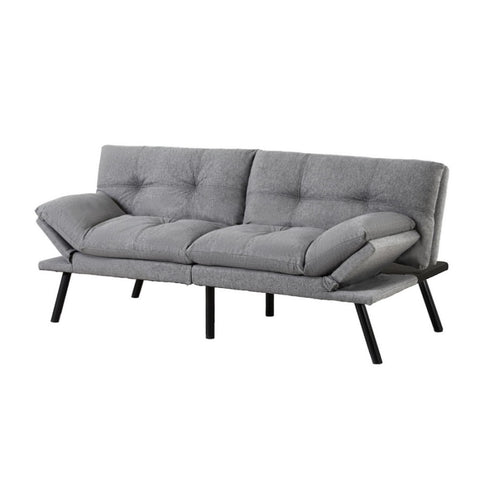 Artiss Sofa Bed Convertible 3 Seater Couch Recliner Lounge Chair Fabric Grey SBED-J-01-LIN-GY-AB