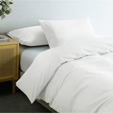Royal Comfort Vintage Washed 100 % Cotton Quilt Cover Set Queen - White ABM-10002597