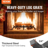 Fireplace Log Grate, 762mm Heavy Duty Fireplace Grate with 6 Support Legs, 19.05mm Solid V952-ZTXYMP34X3430EWF0V0