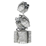 Christabelle 83cm Triple Christmas Silver Giftbox Stack Display with Lights 112_MHA516