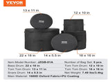 5-Piece Drum Bag Set, 1680D Oxford Fabric, Padded Drum Bags and Cases with 4.92 ft Detachable V952-GSNB1680DNJB9TCZYV0