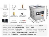 DZ-400/2E Automatic Extra Deep Vacuum Sealer Food Vacuum Sealing Packing Machine 220V V952-DZ-400-2EJS200BZJV3