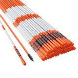 Driveway Markers, 100PCS 121.5cm, 0.78cm Diameter, Orange Fiberglass Poles Snow Stakes with V952-CDBG48YCCS10V9NP3V0