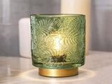 2X Small Battery Operated Lamp - Portable Cordless Lamp for Home Decor, Glass Table Lamp with Decor V1370-AZ4-07642