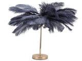 G4 Ostrich Feather Table Lamp Night Light Bedside Light Decoration Lamp for Bedroom Wedding RoomGray V1294-YM0901-3119210093311