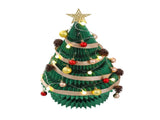 Jingle Jollys Paper Christmas Tree 62CM w/ Star Topper LEDs Xmas Decorations Kit Home Office Green PAPER-XMAS-TR-53-GN