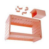 Double Layer Desktop Storage Rack Double Layer Hollow Shelf with Hooks Pen Holder for Kitchen V1294-YM0901-3117230326912