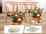 Standing Artificial Flowers Arrangements 4 PCS, 450 mm Tall Faux Flower Decorations for Wedding V952-ZSHQDLSCS175RY2Y4001V0