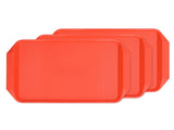 3PCS Colorful Food Tray Rectangle Thickened Binaural Plastic Tray Heat Resistance Stackable V1294-YM0523-3118220042011