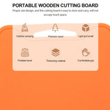 Foldable Orange Silicone Cutting Board Kitchen Use Multi Function Chopping Mat V1369-AZ3-W-16534