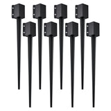 VEVOR Fence Post Anchor Ground Spike 8 Pack 36 x 4 x 4 In Metal Fence Stakes V952-FXDD35YC36YCFYQFFV0