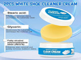 2PCS White Shoes Solid Clean Cream, Multipurpose No-Wash Solid Cleaning Cream - Comes with Sponge V1366-AZ2-W-10766