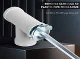 5 Pcs PVC Fitting Socket Saver Set with 1/2 Inch, 3/4 Inch, 1-1/2 Inch, 2 Inch, 3 Inch Head, PVC V1192-AZ-W-10757