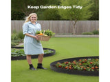 Landscape Edging, 2000 x 10 cm Plastic Garden Border Edging with 30 Spikes & 2 Ground Stakes, No V952-SLPZ66FT4INCGWH0J001V0