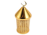 Gold Wind Lamp Handmade Retro Hollow Wind Lamp Iron Lantern for Wedding Party Decoration M V1294-YM0901-3115250011712