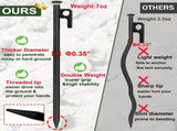 20Pcs Tent Stakes, 16in Heavy Duty Tent Stakes, Dia 0.35" Forged Steel Stakes Heavy Duty for Tent V1258-DP02-C-464