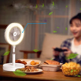 Multi-Function Rechargeable Fan Lamp With Telescopic Bracket PRL-5628840DBT