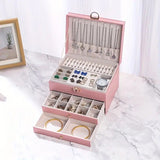 Black High-end Jewelry Storage Box for Necklaces, Earrings, Ear Studs, Bracelets, Rings, Exquisite V1106-GDSSSNH001