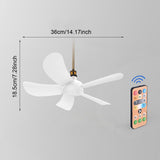 E27 Screw 5 Blade Fan Light Mute Strong Wind Household Bedroom Children's Room Fan Light V1294-YM0901-L6861-2