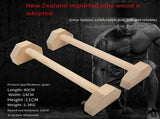 Pine Solid Wood Push-Up Non-Slip Handle Stand Wood 150KG Household Fitness Equipment for Push-Up V1369-AZ3-W-11598