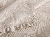 100% Cotton Embossed Ivory Haven Coverlet Bedspread Set V745-MMPAC061121Q13U