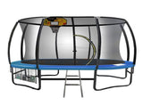 Kahuna Pro 14 ft Trampoline with Mat, Reversible Pad, Basketball Set TRA-KEM-14-OB-BB