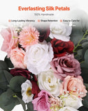 VEVOR Artificial Wedding Arch Flowers Kit Pink With 2 Pcs Flowers 2 Pcs Drapes V952-HLGMHTJ4JTFSPCKX4V0