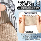 Pack of 3 pairs - Warm gloves for women - Extra thick - Knitted imitation - Suitable for cold V1188-ZXY-117-0026