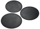 3Pcs/Set 30cm 27cm 24cm Diameter Round Black Wooden Tray Tableware Dessert Fruit Tray for Home Hotel V1294-YM0901-3118210231511