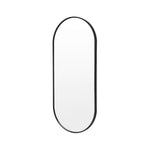 Wall Mirror Oval Aluminum Frame Bathroom 45x100cm BLACK V274-FT-BM-ALUOV-BK45100