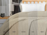 100% Cotton Khaki Waffle Soft Lightweight Cozy Breathable Bed V1258-DP02-C-1319