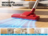 Devanti 3-in-1 Corded Stick Vacuum Cleaner, 16000Pa Strong Suction, Red VAC-CD-802-RD