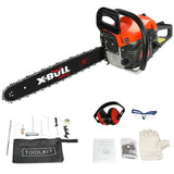 X-BULL Chainsaw Petrol Commercial 62cc 20" Bar E-Start Tree Pruning Top Handle V211-AUEB-HGT010