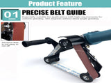 Angle Grinder Belt Sander Attachment Metal Bracket with Three Roller Support for Pipe Tube 360 V1341-ZY-9TSSYUPP-ROUNDTUBESANDERM10