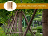 5-Pack Wooden Garden Fence Posts for Yard, Wood Pile Stakes for Outdoor Fence Decoration and Garden V1192-AZ-W-20428