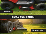 BAUMR-AG 38" Ride On Mower Lawn Tractor, Side Discharge or Mulch, Electric Start, 14hp 452cc, V219-MOWRIDBMP38SA