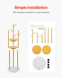 Coat Rack, Freestanding Coat Rack Stand with Quartz Stone Base & 9 Hooks, Free Standing Hall Coat V952-YMJYXJJSSCP0Q2T2T001V0