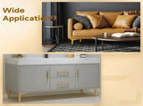 4PCS 6" Brushed Gold Furniture Legs, Heavy Duty Metal Replacement Sofa Cabinet Dresser Legs, Iron V1369-AZ3-W-08655